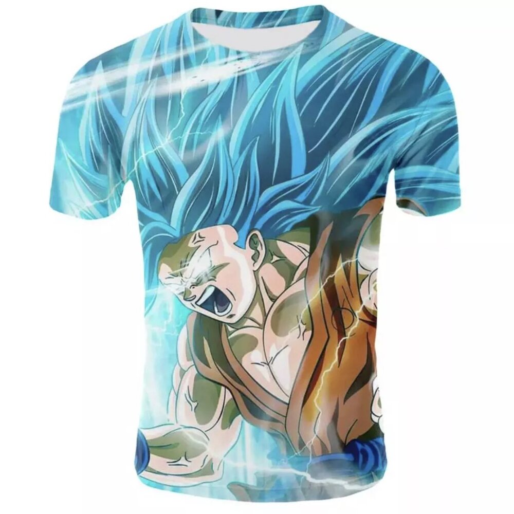 Goku Super Saiyan Blue, Dragon Ball Z, Large Adult Shirt